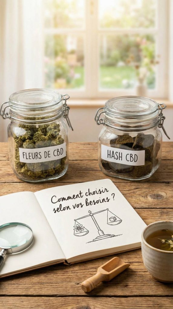 Fleurs de CBD ou Hash CBD : comment choisir selon vos besoins ?